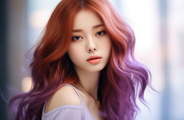 Portrait of an attractive Korean young woman