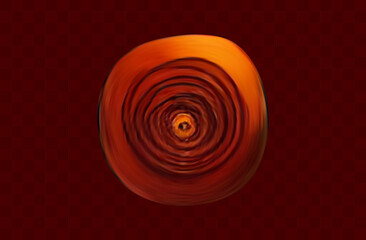 Molten glass. Liquid plasma, lava, orange substance. Gemstone, liquid shape in space. Magic light energy, power, wave texture. Hot glass form, fused iron. Vector illustration.