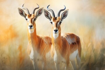 Naklejka na ściany i meble Antelope animal background