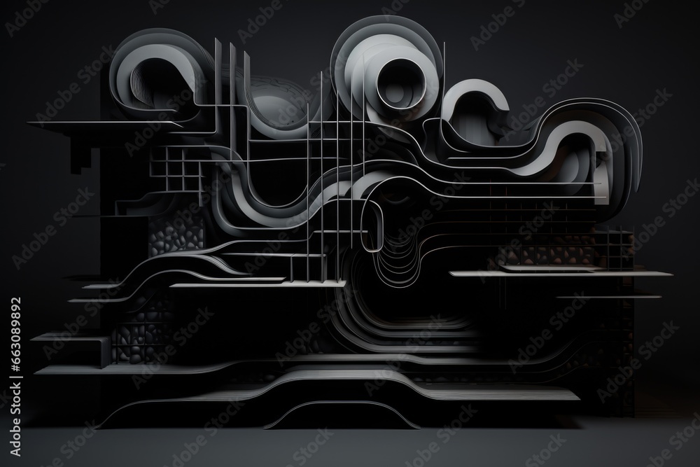 Wall mural Abstract black background