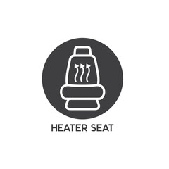 illustration of heater seat, vector art.