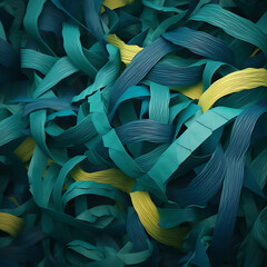 yellow and blue ribbon
