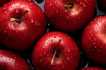 red apples close up