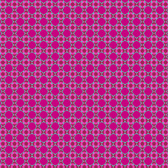 Bright pink magenta abstract geometric floral mosaic flowers Modern fabric and paper pattern