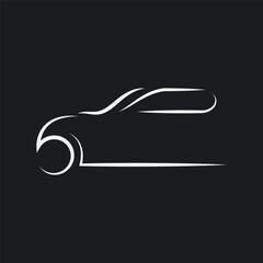 car illustration line icon vector element design