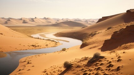 Fototapeta na wymiar river in the desert
