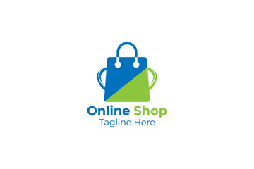 Online shop and e-commerce logo and vector 