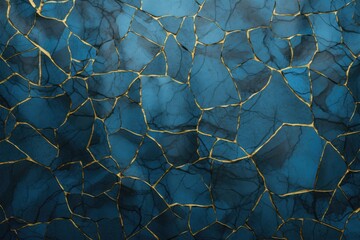 Abstract blue gold background