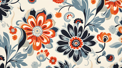 seamless pattern with flowers