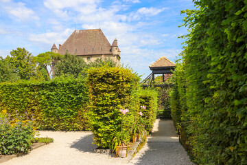 Castle Yvoire and Garden of Five Senses in Yvoire, France