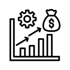 Revenue icon in vector. Illustration