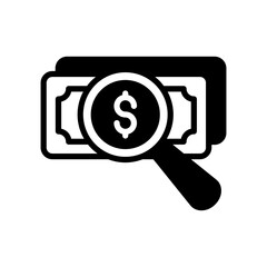 Search Money icon in vector. Illustration