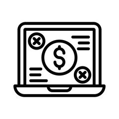 Cancel Payment icon in vector. Illustration