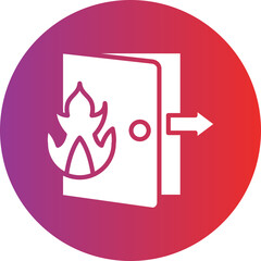 Vector Design Fire Exit Icon Style