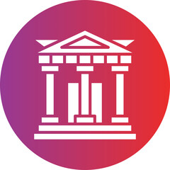 Vector Design Greek Temple Icon Style