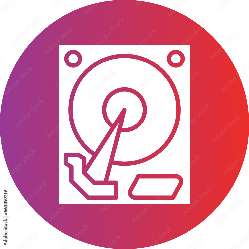 Poster vector design hard disk icon style