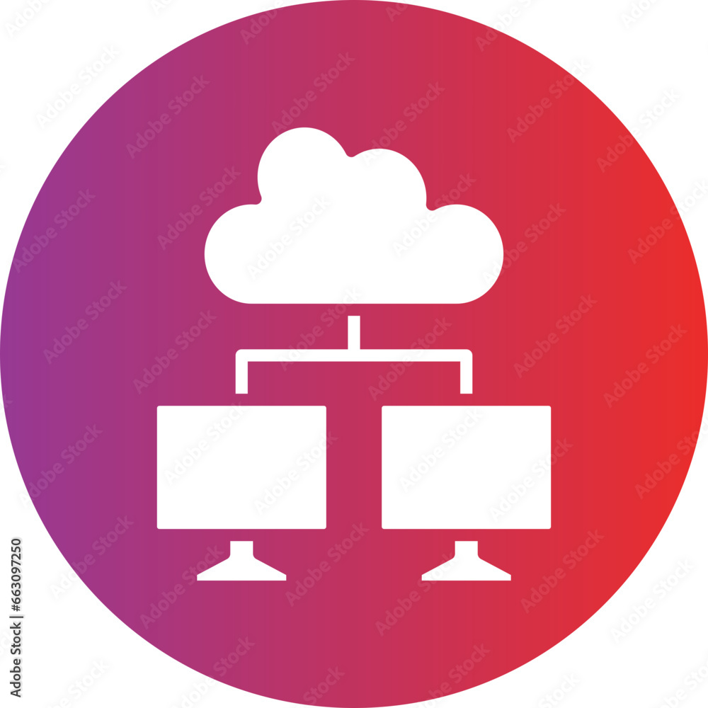 Poster vector design cloud computing icon style