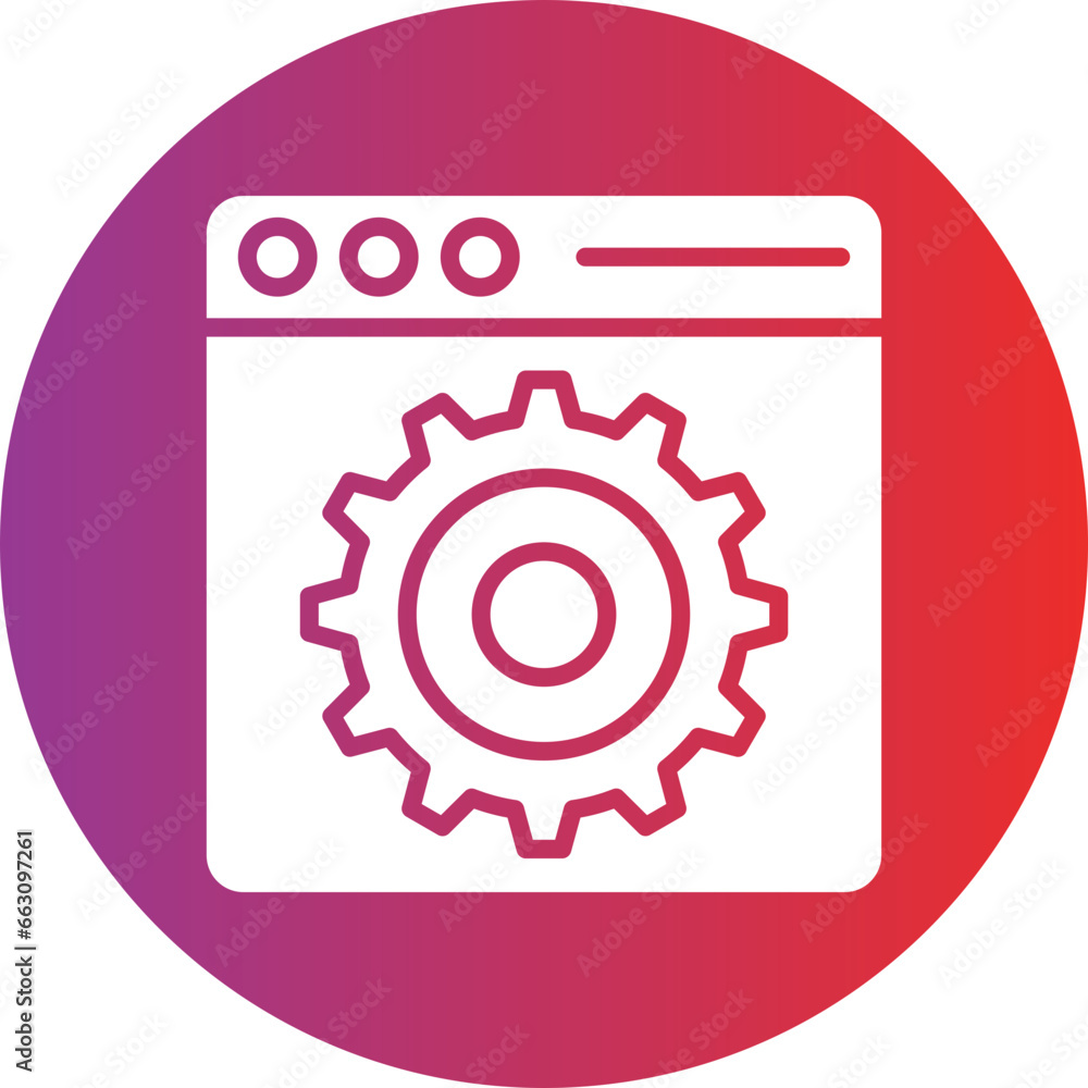 Poster vector design browser setting icon style
