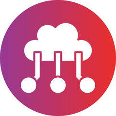 Vector Design Cloud Storage Icon Style