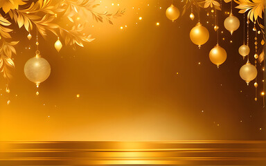 An opulent and luxurious New Year's background with golden hues