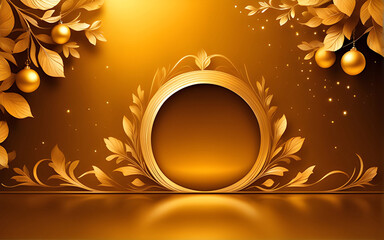 An opulent and luxurious New Year's background with golden hues