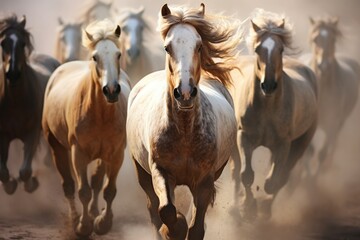 Obraz na płótnie Canvas Horses background