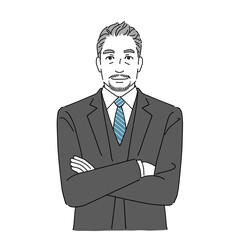 笑顔の中高年ビジネスマン