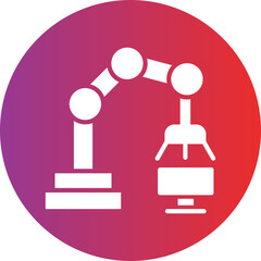 Vector Design Robotic Arm Icon Style