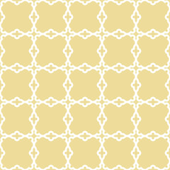 Seamless ornament in arabian style. Geometric abstract background. Yellow and white pattern for wallpapers and backgrounds