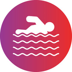 Vector Design Person Swimming Icon Style