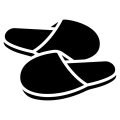 Obraz premium slippers glyph icon