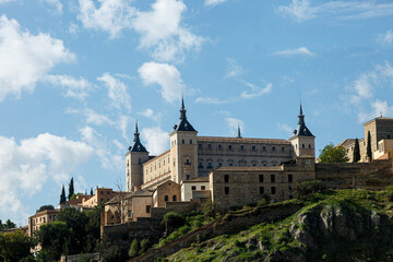 View to the houses of Toledo from distance