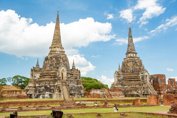 Fototapeta premium Ayutthaya historical park, Thailand 