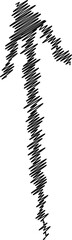 hand drawn scribble arrow