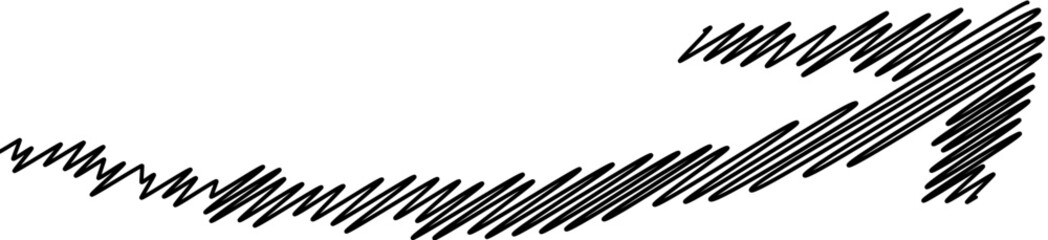 hand drawn scribble arrow