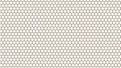 Abstract seamless modern and creative brown hexagon grid cell background. Creative and decorative modern technological hexagon pattern background. - obrazy, fototapety, plakaty