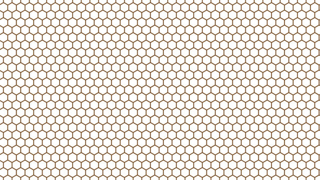 Abstract seamless modern and creative brown hexagon grid cell background. Creative and decorative modern technological hexagon pattern background.