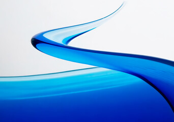 抽象的な青い水の波