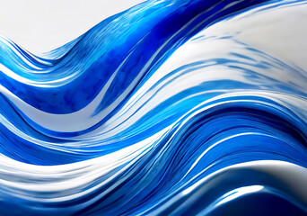 抽象的な青い水の波