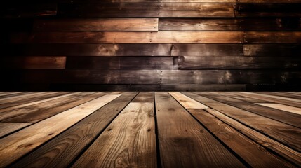 Creative template concept. Empty wooden shed wood walls wallpaper background. - obrazy, fototapety, plakaty