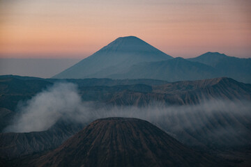 Bromo's Tranquil Afterglow: A Blue-Hued Mountain Portrait