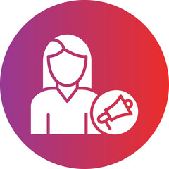 Account Executive Female Icon Style