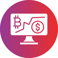Cryptocurrency Investment Icon Style