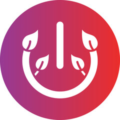Eco Power Button Icon Style