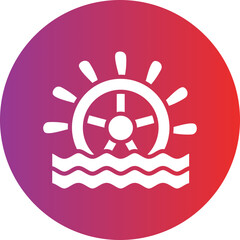 Water Mill Icon Style