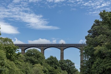 Fototapeta na wymiar Stunning view of the Pontcysyllte Aqueduct, located in North Wales