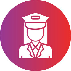 Female Pilot Icon Style