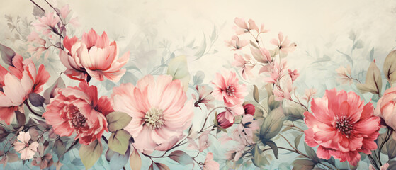 Flowers wallpaper floral art design