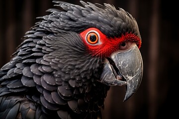 A Beautful Red Tailed Black Cockatoo. - obrazy, fototapety, plakaty