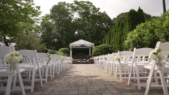 Wedding Ceremony Summer Outdoor Aisle 4k60p